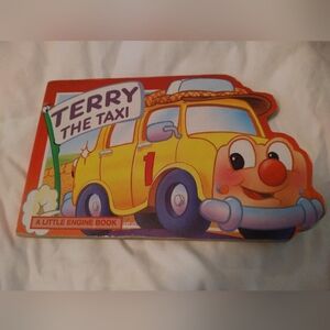 Vintage Terry the Taxi Kids Baby Shaped Board Book - Little Engine Series